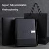Wireless Charging Table Lamp & A5 Loose-Leaf Power Bank Notepad - Custom Business Gift