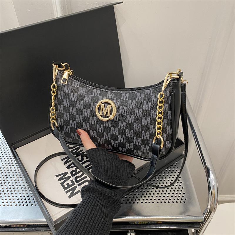 

New retro printing trend handbag fashion high sense women s bag underarm bag shoulder bag small square bag women чёрный