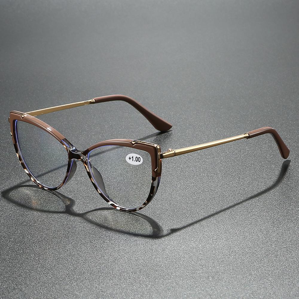 New Cat-Eye Anti-Blue Light Presbyopia Eyewear for Women Fashionable Ultra-Lightweight High-Definition Reading Glasses
