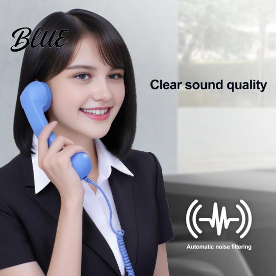 3.5mm Telephone Handset Vintage Receiver for Cell Phone, Type-C Wired Handheld Phone Retro Handset, Universal Smartphone