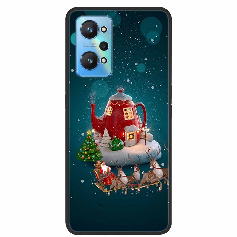 Christmas Cover For Realme GT Neo 2 2T 3 3T Cases Lovely Soft TPU Silicone Covers for Realme C21Y C25Y Q5 Pro Neo2 Neo3 Neo2T