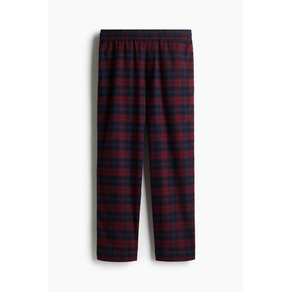 H M Flannel pajaMas Dark Blue Dark Red cHeck