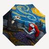 Nightmare Before Christmas2 Themed Automatic Opening and Closing Umbrella, Brightly Colored 8-rib Portable Umbrella, Suitable for Men and Women, A Per