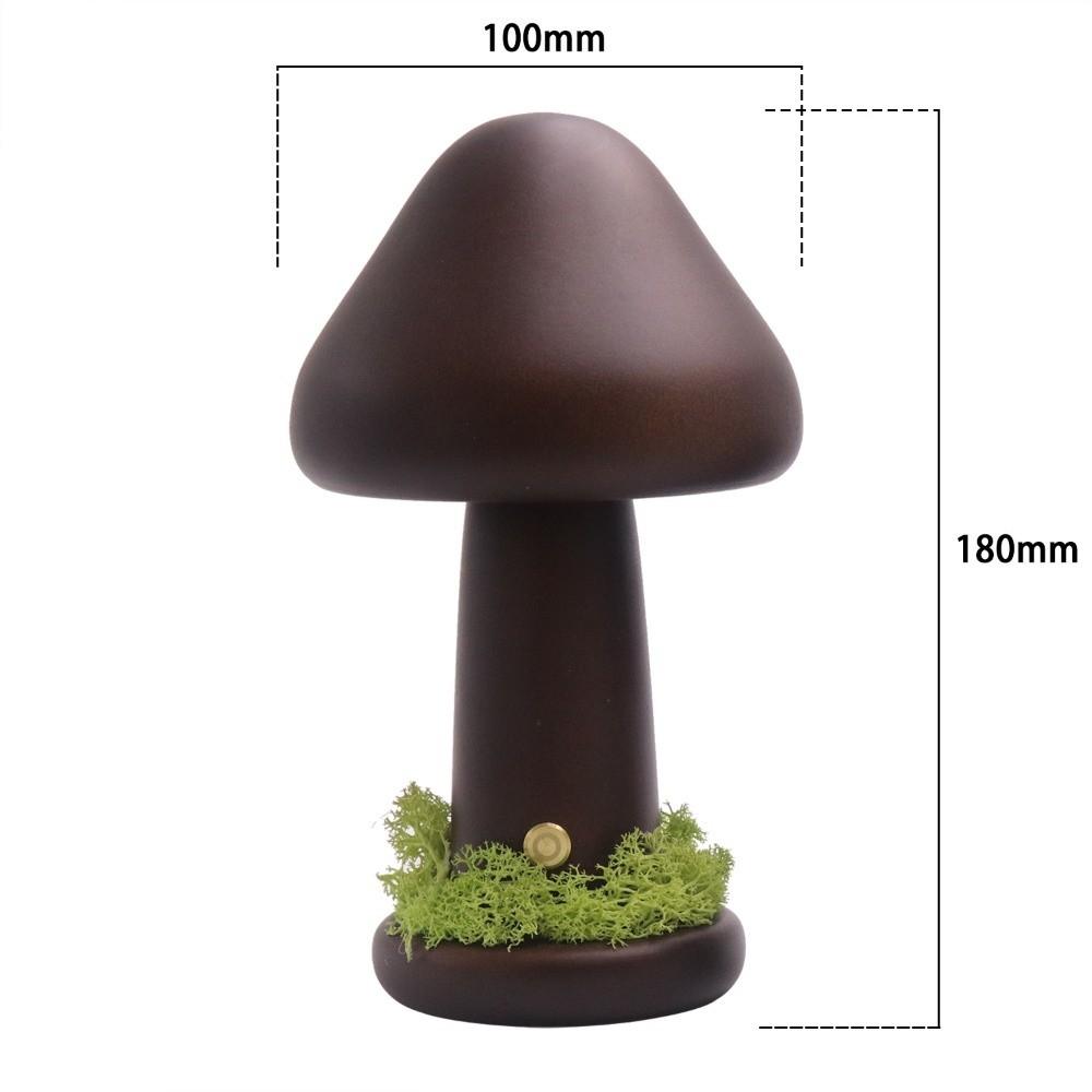 Warm Light Mushroom LED Night Light Beech Wood LED Light Twisted Mushroom Nightlight Three Colors Touch Switch