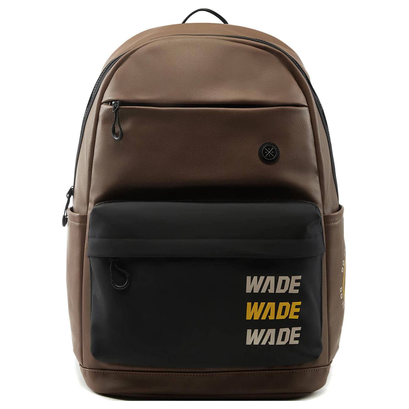 Li Ning Wade Series Fashion Casual Zipper Closure Polyester Backpack Unisex backpack Cocoa-Brown Black ABSU203-2 Coca Brown & Black
