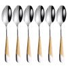 Set di posate dorate alla moda in acciaio inossidabile 18/10 Set di coltelli forchette posate Set di posate da servizio Posate Forchetta Drop Shipping