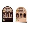 Book Read This Year Counter Track Up to 999 Book Wooden Annual Reading Goal Challenge Tracker with Number Signs Bookshelf Decoration Book Lovers Gift