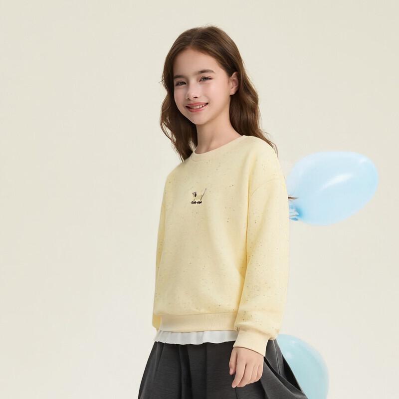 DEESHA Girls' Puppy Embroidered Sweatshirt