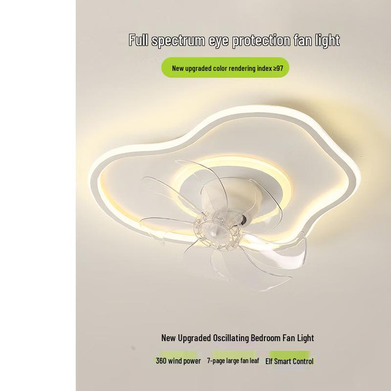 Modern Minimalist Rechargeable Ceiling Fan with LED Light
