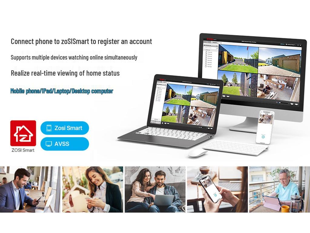 Zhoushi 8MP POE Full-Color Outdoor Camera HD Network Monitoring Kit