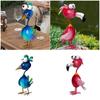 Elegant Flamingoes Peacocks Chicken Garden Sculpture Durability Rusts Resistant Iron Weatherproofed Art Decoration
