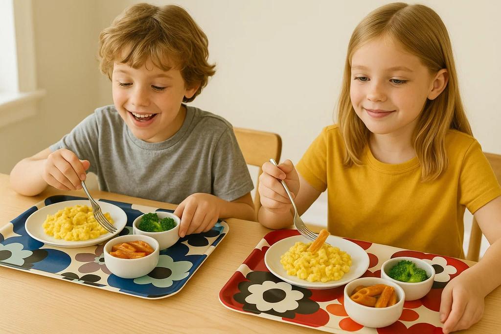 TATSU-CRAFT NR Lunch Tray, Large, Scandinavian Style, Fuhura Sunshine Red, Non-Slip, Microwave-Safe, Plastic, Available In Large and Small, Square