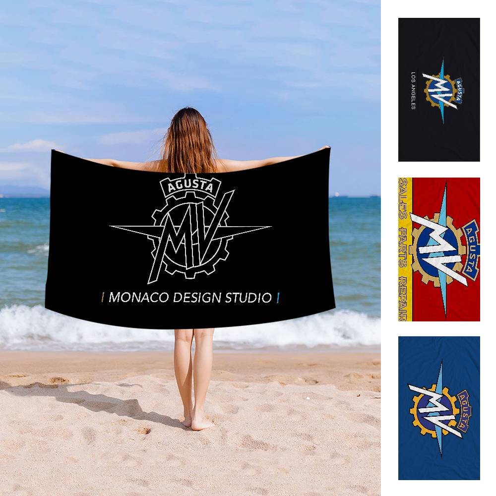 M-MV A-Agusta Microfiber Beach Towel Absorbent Quick Dry Soft Yoga Swimming Resort Mountain Climbing Towel