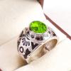 Peridot Oval Cut Gemstone With 925 Sterling Silver Ring For Men's #B473 JL375683911646