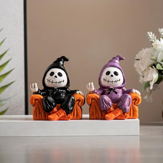 Halloween Ornament Sofa Ghost Resin Figure Decoration Indoor Outdoor Table Centerpiece Party Decor Halloween Gift
