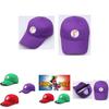 Unisex Super Mario Alphabet Hat Cotton Twill With Short Brim