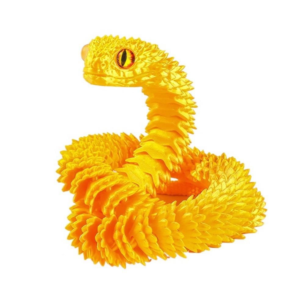 30/45/60cm 3D Printed Snake Toy Multicolor Animal Simulation Model  Halloween