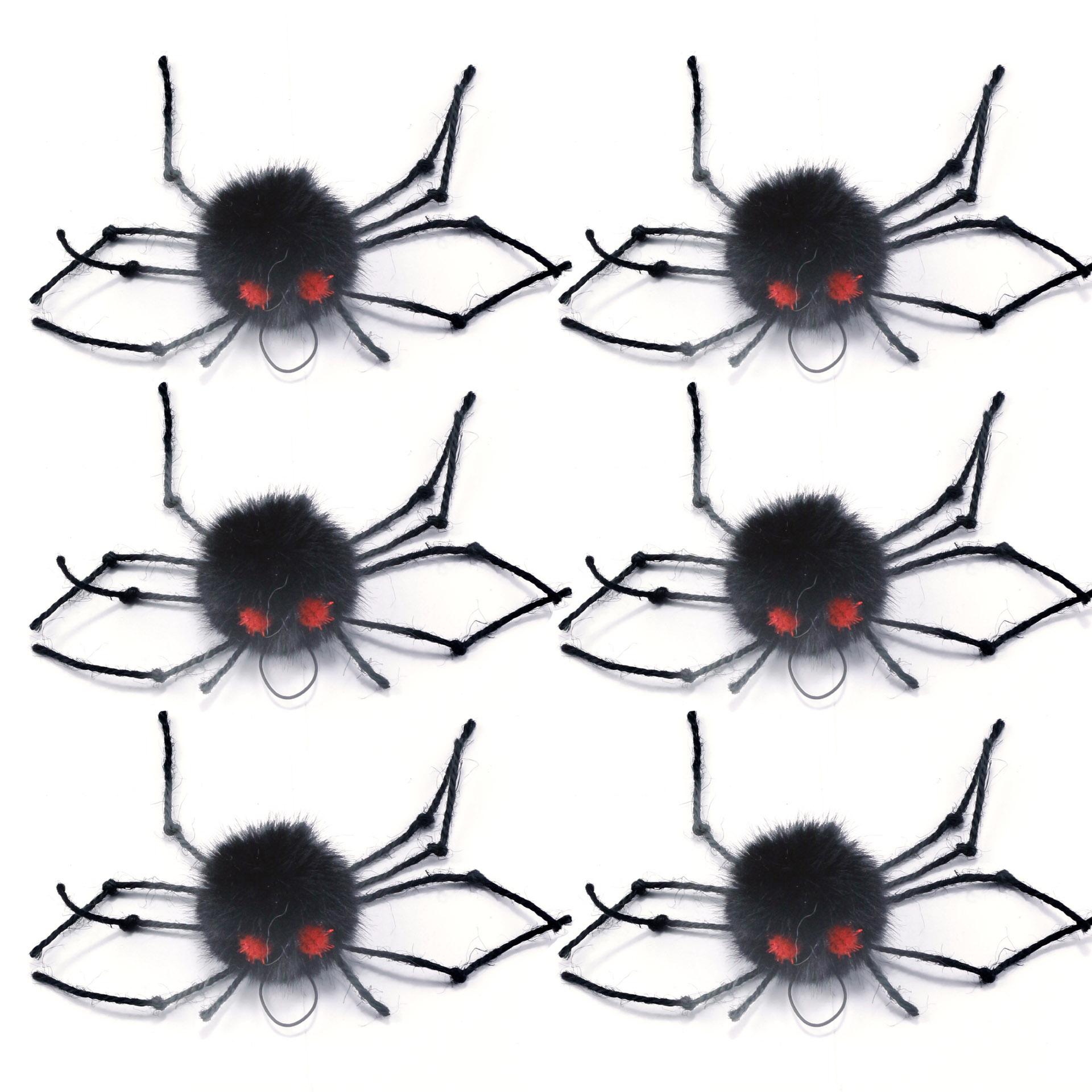 

6pcs Cute Plush Spider Cat Toys Replacement Head Cat Teaser Stick Fun Pet Toy