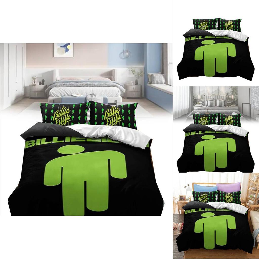 Billie Eilish Bed Set With Active Dye Printing For Modern Bedroom Decor
