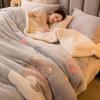 Autumn and Winter Double-layer Blanket Quilt Thickening Sheet Coral Fleece Blanket Bedroom Flannel Sofa Cover Blanket