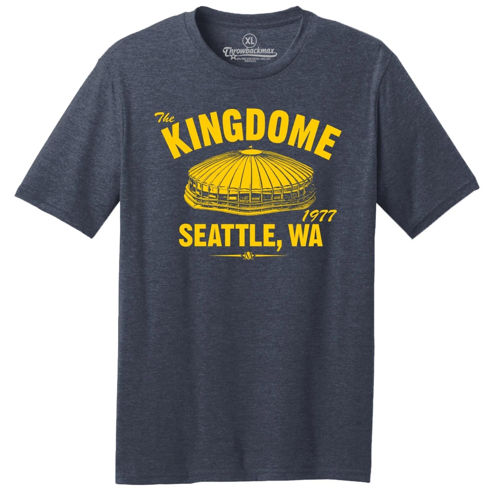 The Kingdome 1977 Baseball TRI-BLEND Tee Shirt - Seattle Mariners 2XL