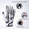 1 Pair Outdoor Rugby Gloves Full Finger Anti Slip Silicone Baseball American Football Gloves Adjustable Wristband Gloves