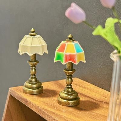 1:12 18.5*6cm/4.3*1.8cm Crystal Wall Light Lamp Model Mini Glass Table Lamp Model  Doll House Decor