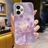 For Honor 400 Pro Magic7 200 Lite X9a X8c X9b X7d X9c X8a X8b X6c X6b Pink Lotus Flower Glitter Korean Women Phone Case Cover