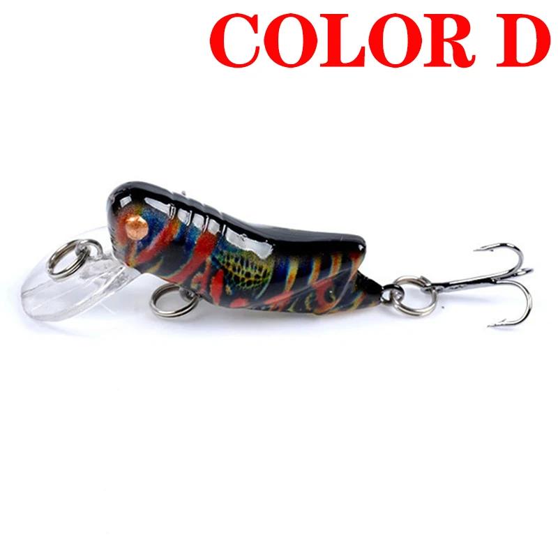 

45mm 3.5g 1pcs Insect Bionic Fishing Lure Grasshopper Minnow Hard Baits Squid Artificial Swimbaits Bass Carp Pike Fishing Tackle