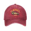 Camel Trophy Style Baseball Caps Distressed Denim Washed Hats Cap Vintage Outdoor Workouts Adjustable Snapback Cap