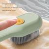Press-Action Liquid Dispensing Shoe Brush with Soft Bristles - Multi-Purpose Shoe Cleaning and Stain Remover Tool for Home Use.