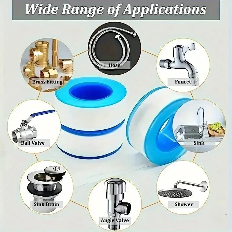 Plumbing Sealant Tape 10PCS – Leak-Proof Thread Seal Tape for Water/Gas Pipes, No Oil Needed, Easy Fix