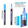 12pcs/8pcs Metal Flash Double Line Contour Pen | Color Flash Marking, Graffiti, DIY Art Craft, Gift Card Coloring, Holiday Gifts