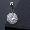 Bauchnabelringe Edelstahl Nabelpiercing Zirkonia Blume Nabelring