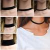 Svart Sammet Choker Halsband Goth Gotisk Handgjord Retro Burlesk Smycke