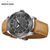 NORTH EDGE MACH Solar Power Quartz Watch Men Waterproof 50M Men's Pilot Sports Wristwatches Luminous Enviormentally Clock