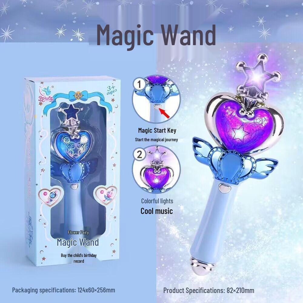 

Children s Light-Up Fairy Wand with Music - Princess Birthday Gift