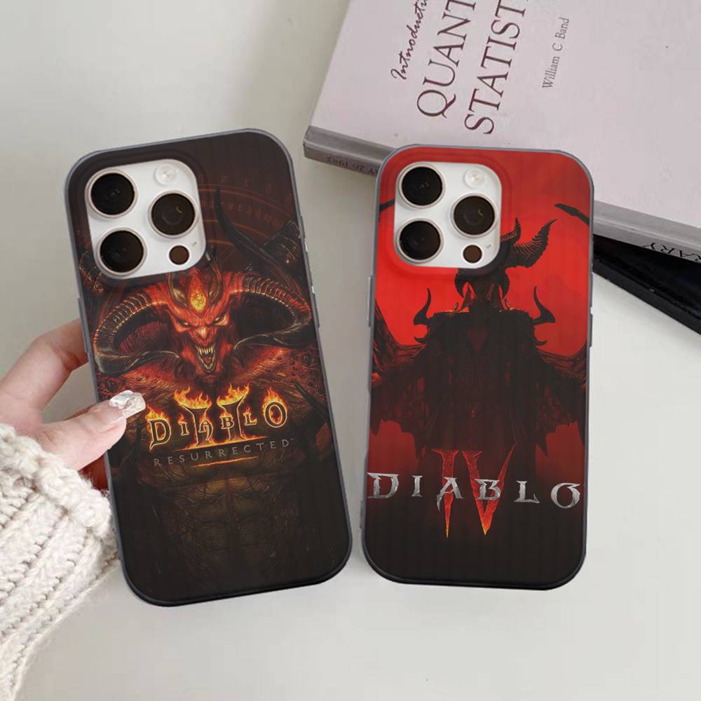 Classic Action D-Diablo Game For IPhone 17 16 15 14 13 12 11 Pro Max Plus Pro Clear Phone Cover Non-Slip Shell