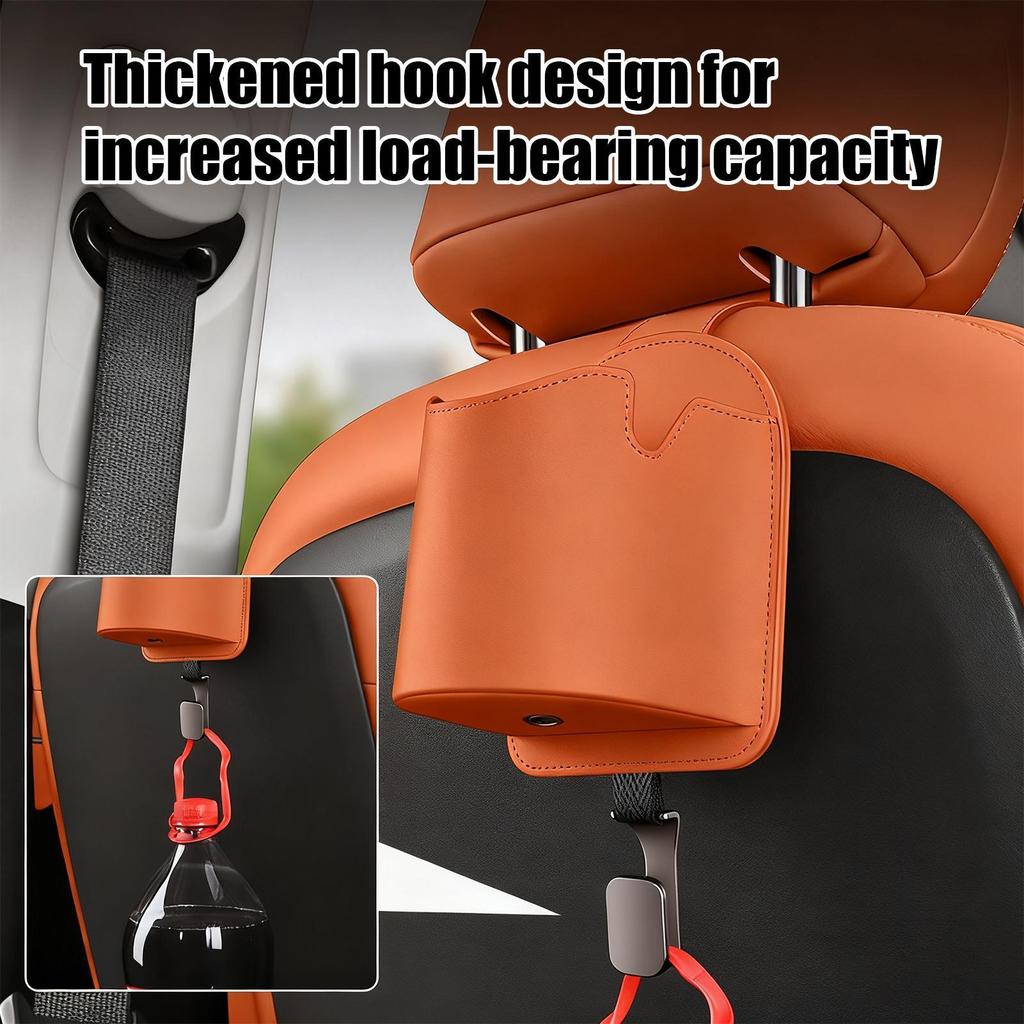 Multifunctional Back Seat Cup Holder, Car Headrest Hook Storage for Travel Truck Interior Cell Phones Keys Organizer Supplies