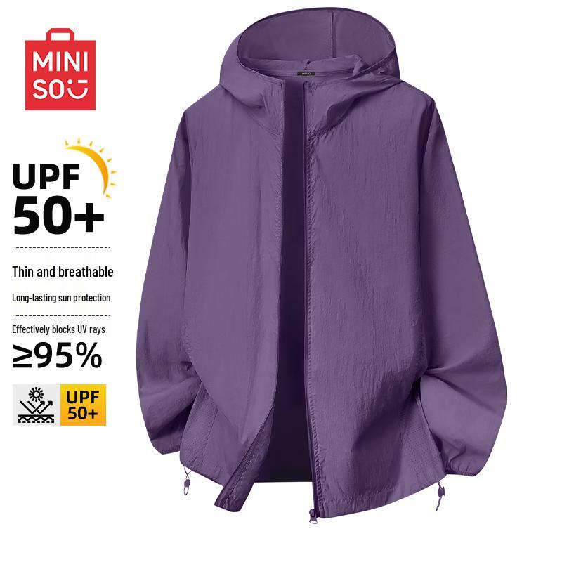MINISO Men s Ice Silk UPF50+ Sun Protection Hooded Jacket L