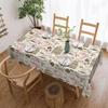 Kaffee Café Druck Tischdecke, Rustikal Bunt Teetasse Bohnen Polka Dot Waschbar Tischabdeckung für Küche Esszimmer Party Dekor