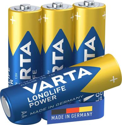Varta High Energy Aa Lr6 - Alkaline Disposable Batteries, 1.5V, 4 Pack, Blue, 04906121414