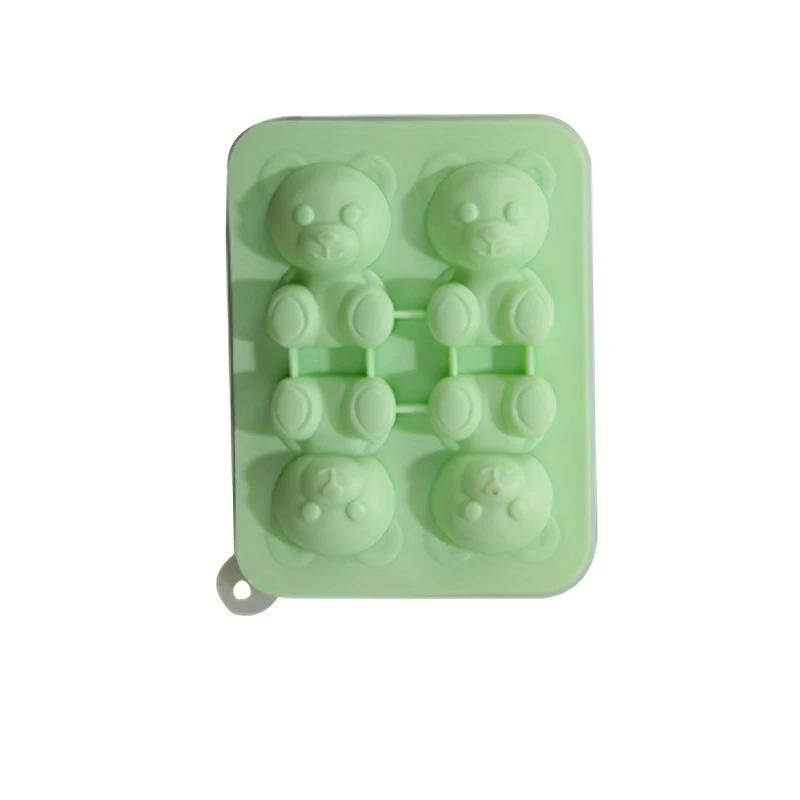 Cute Teddy Bear Ice Cube Tray Flexible Food Grade Silicone Ice Cube Mold Ice Trays for Freezer