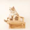 Wandmontierte Katzenregale Holz Katzen Ausguck Kletterregal Kätzchen Wandkletterbaum Möbel Vierstufige Treppe Indoor Katzenhängematte