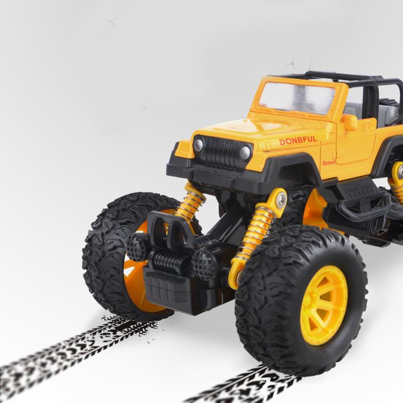 1/32 Children's Four-color Off-road Mountaineering Vehicle, Desert Vehicle, Spring Balanced Shock Absorber, Inertia Toy Car, Alloy Die-casting Model