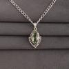 Green Amethyst Gemstone 925 Sterling Silver Jewelry Partywear Pendant 1.4" For Wedding Gift APP-4-6