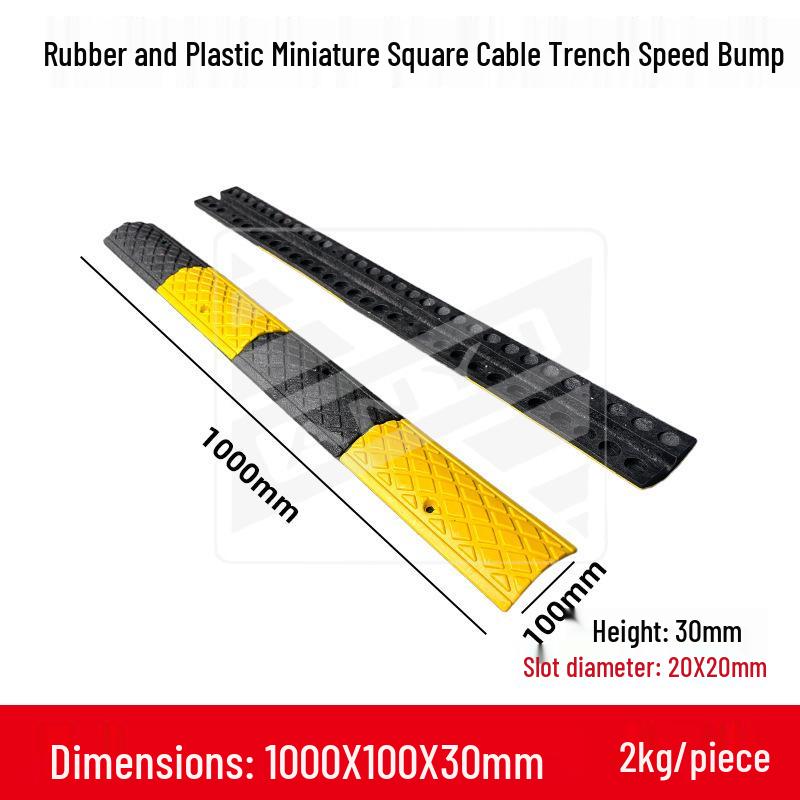 Cable Protection Raceway: Rubber & Plastic Speed Bump for Roads, Construction, and Indoor/Outdoor Use