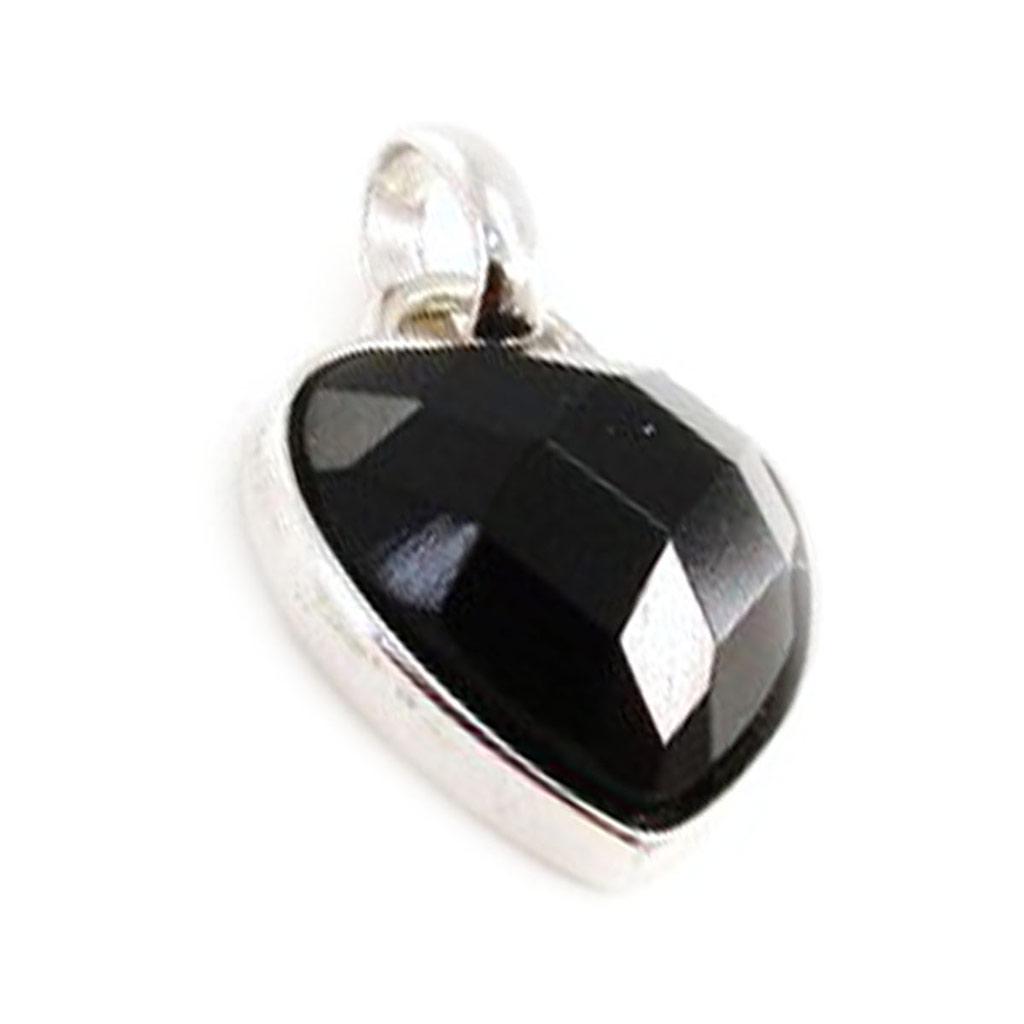 Les Trésors De Lily [F6322] - Pendentif Argent 'Coeur Linda' Noir
