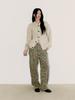 OAFISH Wide Leopard Pants, Brown