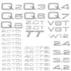 Chroom Zilver ABS Cijfers Letters Q2 Q3 Q4 Q5 Q6 Q7 Q8 TDI TFSI 2.0T Embleem Voor Q serie Auto Spatbord Kofferbak Achter Logo Sticker